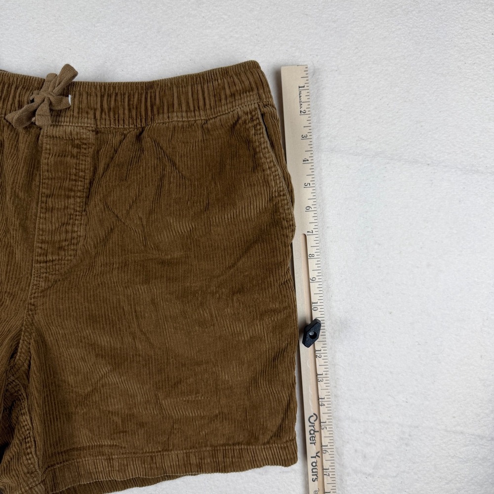 Original Use Mens Brown Corduroy Carpenter Shorts Elastic Waist Drawstring Large - Picture 3 of 6